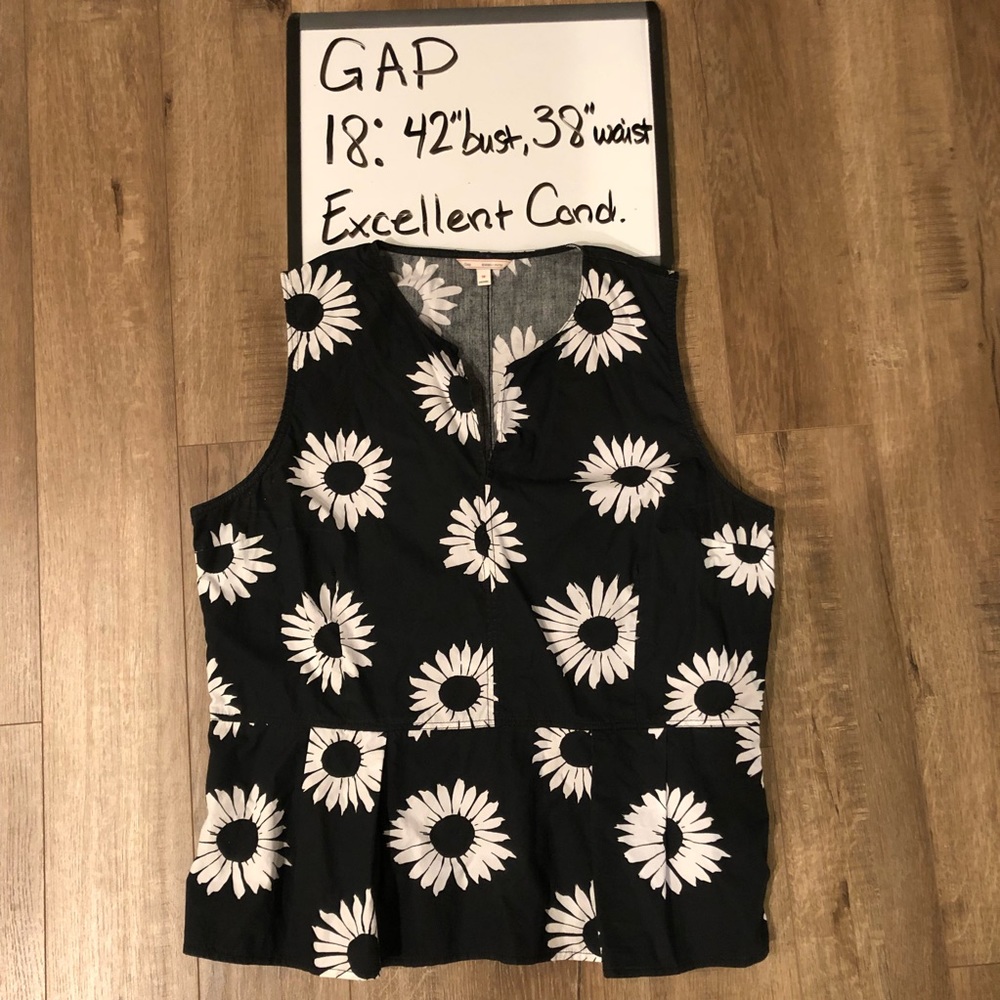 Retro Rockabilly daisy peplum top